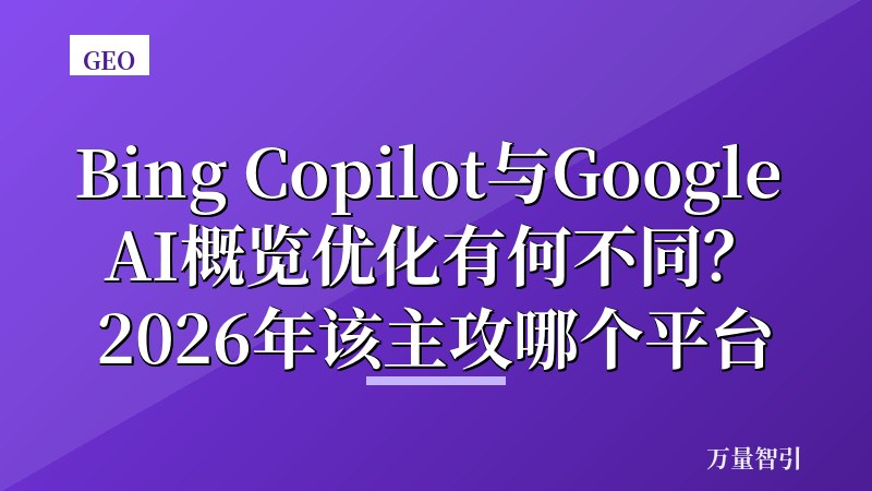 Bing Copilot与Google AI概览优化有何不同？2026年该主攻哪个平台